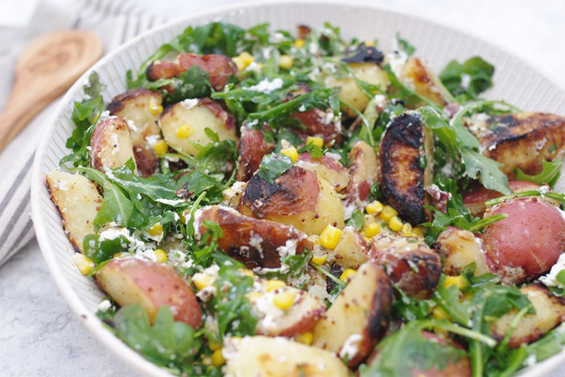 Grilled Potato Salad with Arugala & Goat Cheese Melissa Mayo